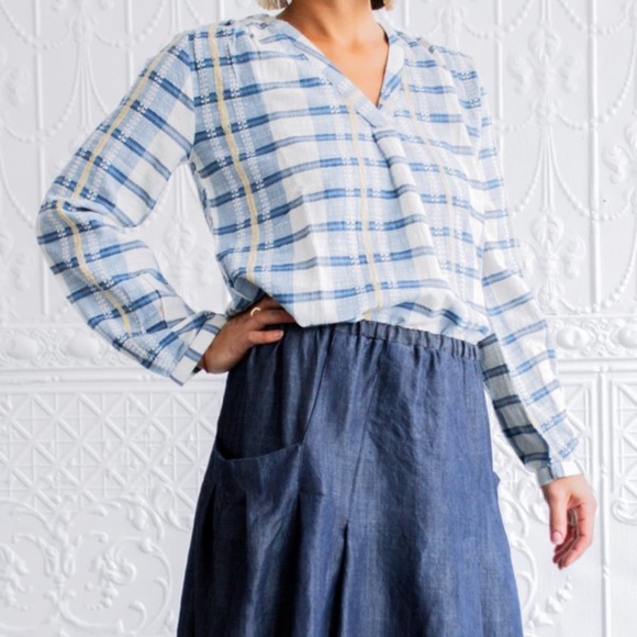 Ace & Jig Tops - Ace & Jig Orla Top in Honor Size Large